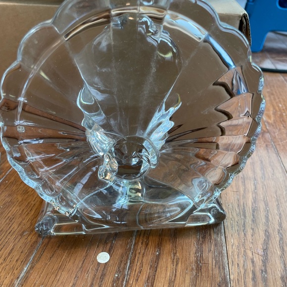 Vintage Clear Glass Turkey Bookends - Picture 2 of 3